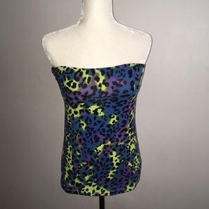Blue animal print Tube Top